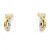 18ct gold 2 tone Diamond Earrings