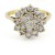 9ct gold Cubic Zirconia Cluster Ring size K