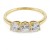 9ct gold Cubic Zirconia 3 stone Ring size O
