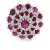 18ct white gold Ruby / Diamond Cluster Ring size M