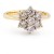 14ct gold Cubic Zirconia Cluster Ring size M