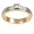 18ct gold 2 tone Diamond Solitaire Ring size N