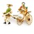18ct gold Emerald/ Cultured Pearl Rickshaw Brooch