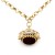 9ct gold stone set  Fob Pendant with chain