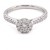 Platinum Diamond 43pt Cluster Ring size L