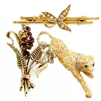 Gold Brooches
