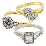 Diamond cluster rings