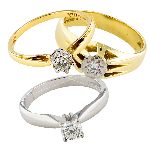Diamond solitaire rings