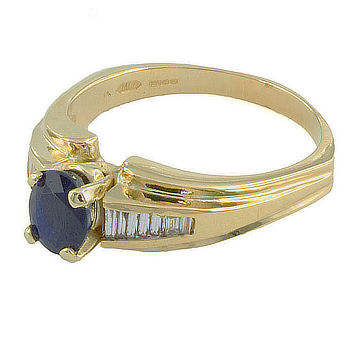 18ct gold Sapphire/Diamond Ring size R