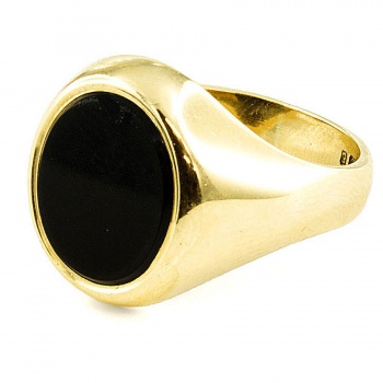 9ct gold Onyx Signet Ring size O