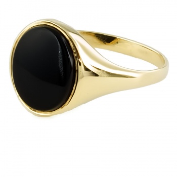 9ct gold Onyx Signet Ring size T