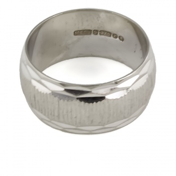 9ct White Gold 5g Wedding Ring Size L