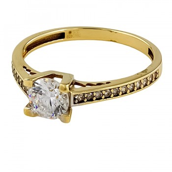 9ct gold Cubic Zirconia Ring size N