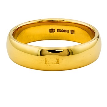 Wedding Band Gold Ring Mens 22 Carat 22k Gold Indian Wedding Band