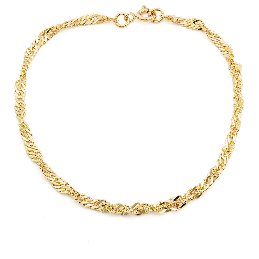 9ct Gold Metric Curb Bracelet 8.5