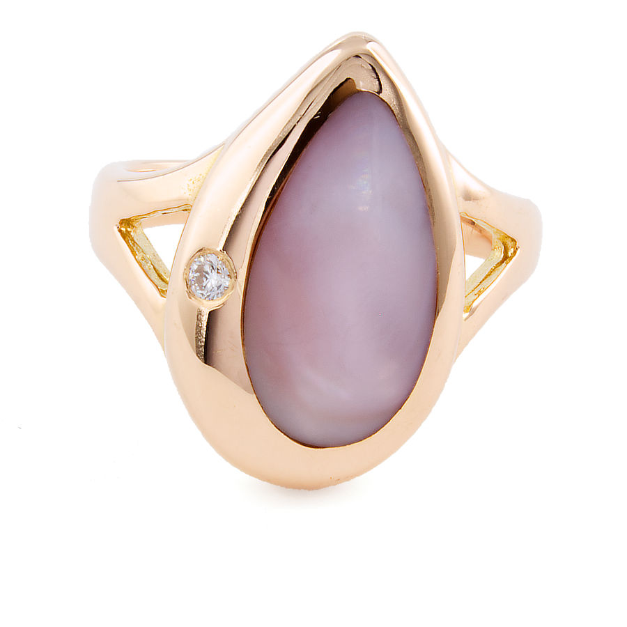 Pink Mother of Pearl Ring