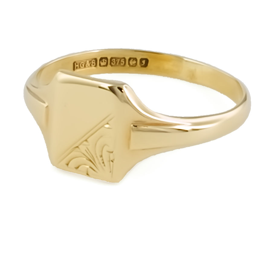 9ct gold 1.9g Signet Ring size O