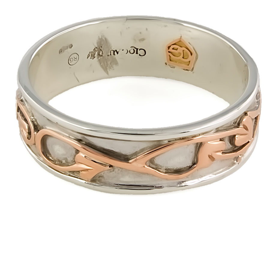 Silver & 9ct gold Clogau Ring size Z+1