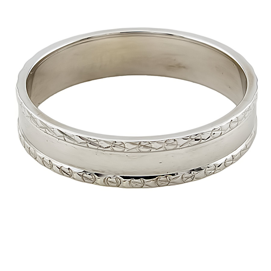 9ct White Gold 3g Wedding Ring size Q