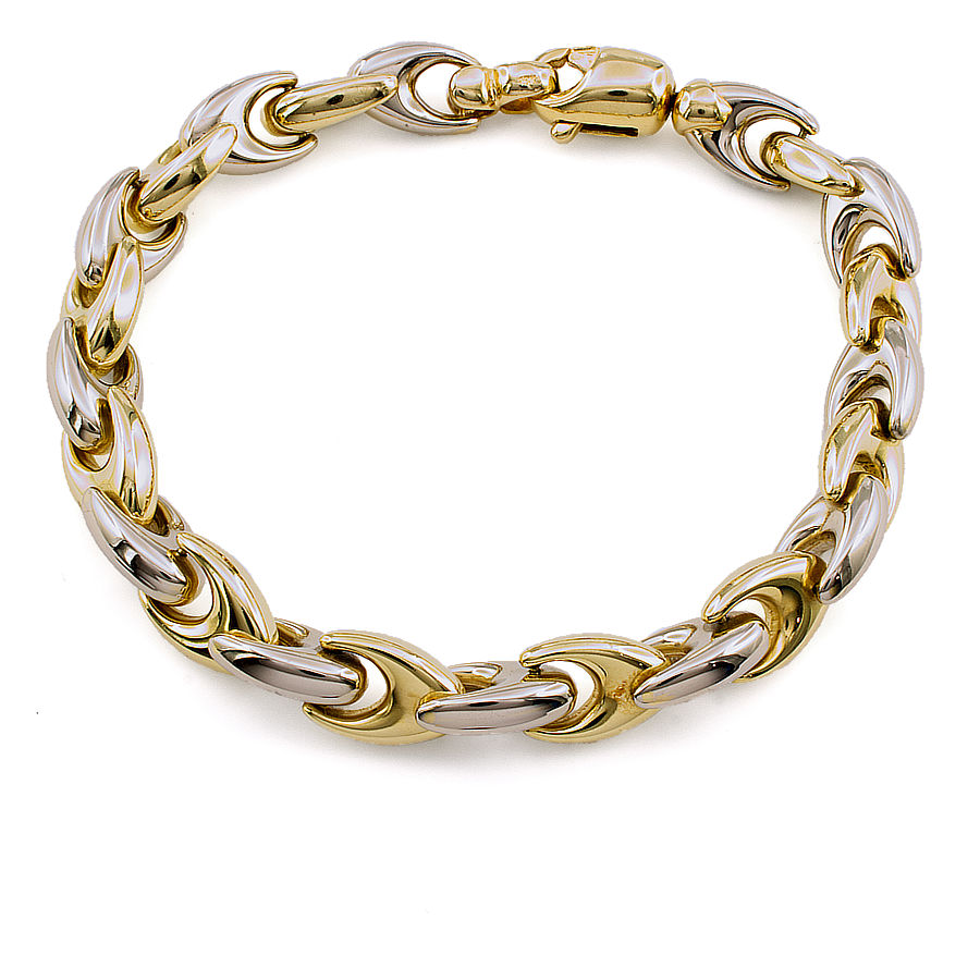 Exceedingly rare antique curb link padlock bracelet in solid 18 carat gold