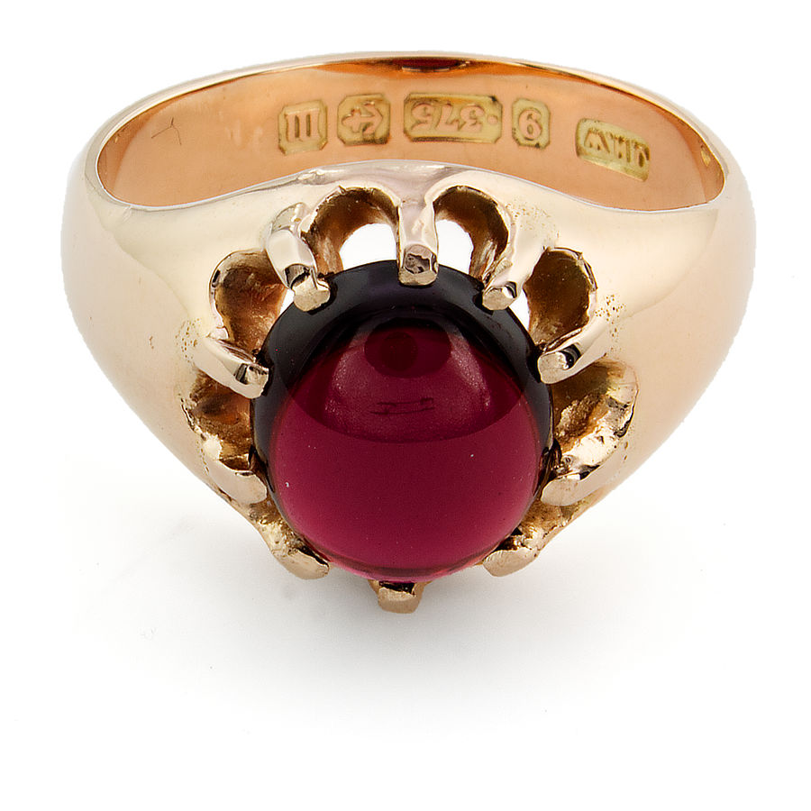 0.5CT Round Red Garnet Center Vintage Ring Rose gold Ring For Women –  Yeefvm Jewelry