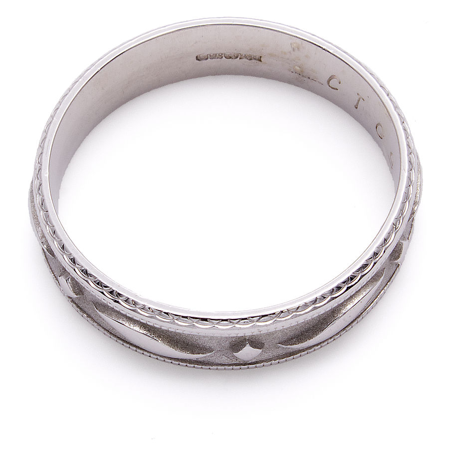 Second Hand 9ct White Gold Wedding Ring Size R