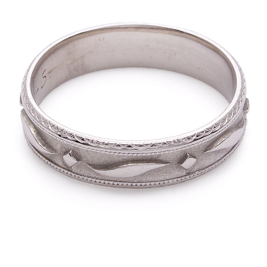 Second Hand 9ct White Gold Wedding Ring Size R